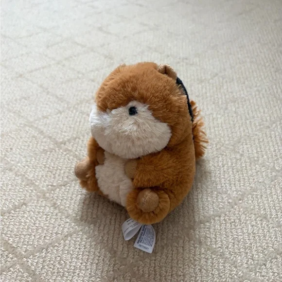 Adorable Brown and Cream Plush Squirrel Toy - Picture 2 of 5